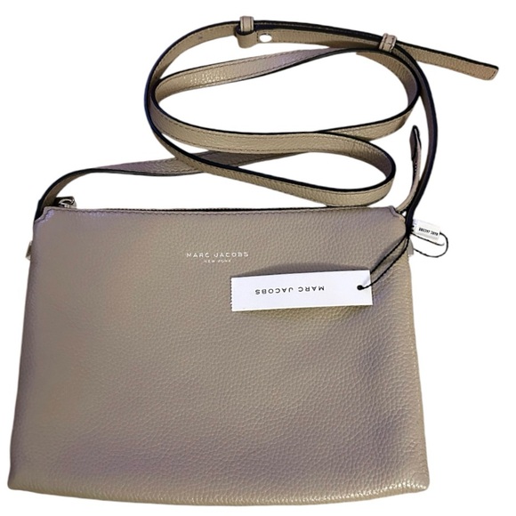 Marc Jacobs Handbags - Marc Jacobs Calfskin Leather Crossbody Bag Beige New with tags